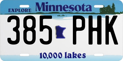 MN license plate 385PHK