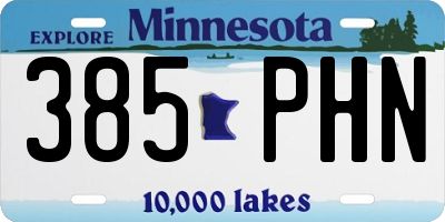 MN license plate 385PHN