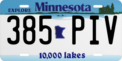 MN license plate 385PIV