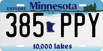 MN license plate 385PPY