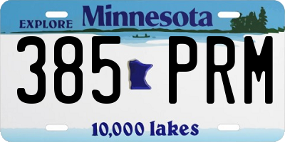 MN license plate 385PRM
