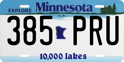 MN license plate 385PRU