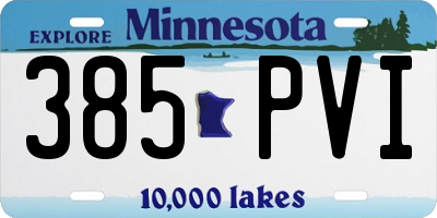 MN license plate 385PVI