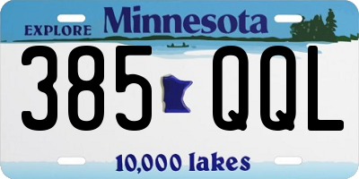 MN license plate 385QQL