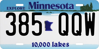 MN license plate 385QQW