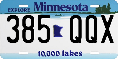 MN license plate 385QQX