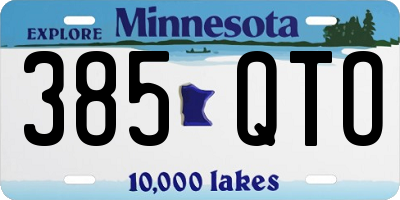 MN license plate 385QTO