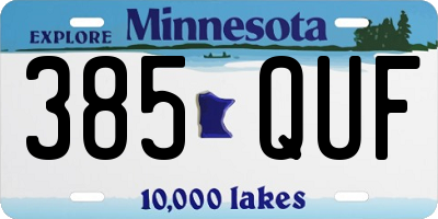 MN license plate 385QUF