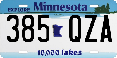 MN license plate 385QZA