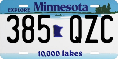 MN license plate 385QZC