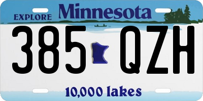 MN license plate 385QZH