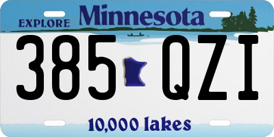 MN license plate 385QZI