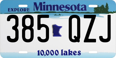 MN license plate 385QZJ