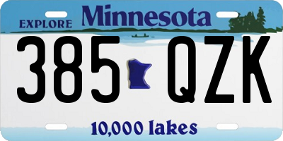 MN license plate 385QZK