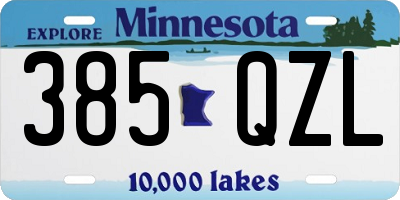 MN license plate 385QZL