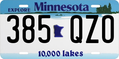 MN license plate 385QZO