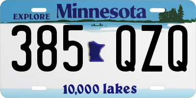 MN license plate 385QZQ