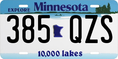 MN license plate 385QZS