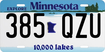 MN license plate 385QZU