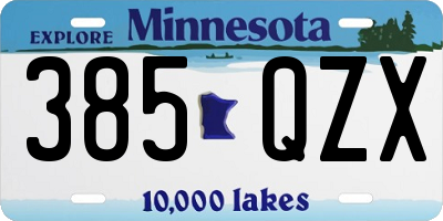 MN license plate 385QZX