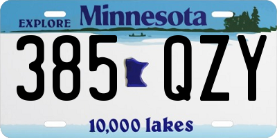 MN license plate 385QZY