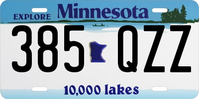 MN license plate 385QZZ