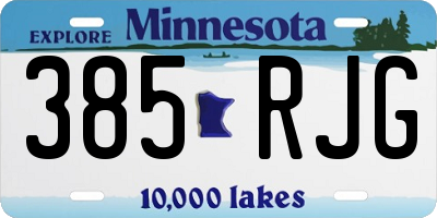 MN license plate 385RJG
