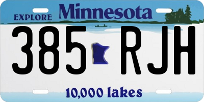 MN license plate 385RJH