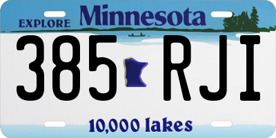 MN license plate 385RJI