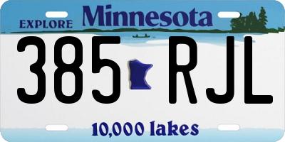 MN license plate 385RJL