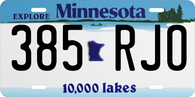 MN license plate 385RJO