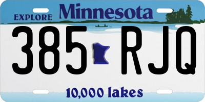 MN license plate 385RJQ