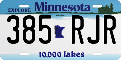 MN license plate 385RJR