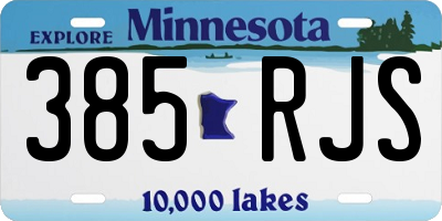MN license plate 385RJS