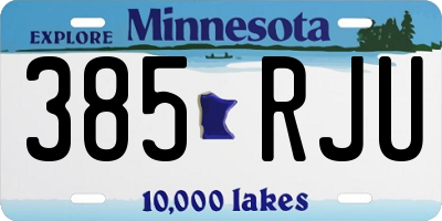 MN license plate 385RJU