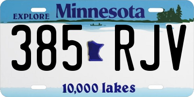 MN license plate 385RJV