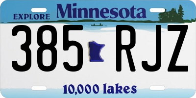 MN license plate 385RJZ