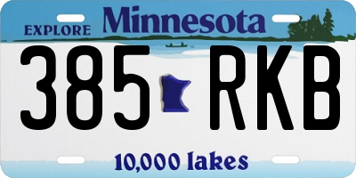 MN license plate 385RKB