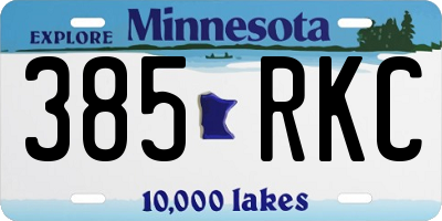 MN license plate 385RKC