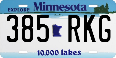 MN license plate 385RKG