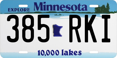 MN license plate 385RKI