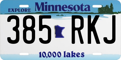 MN license plate 385RKJ