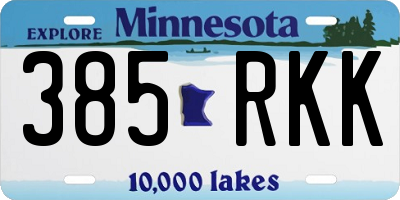 MN license plate 385RKK