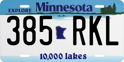 MN license plate 385RKL