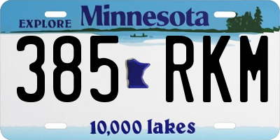 MN license plate 385RKM