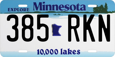 MN license plate 385RKN
