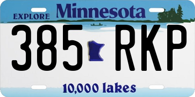 MN license plate 385RKP