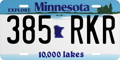 MN license plate 385RKR