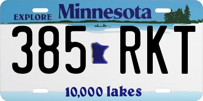 MN license plate 385RKT