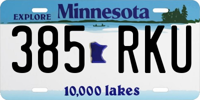 MN license plate 385RKU